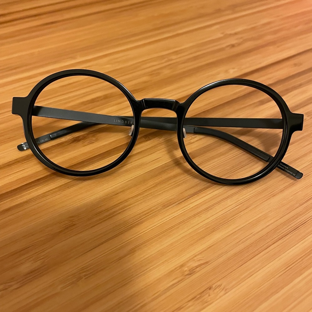 Lindberg Copycat Glasses- Round Acetate and Lightweight Aluminum